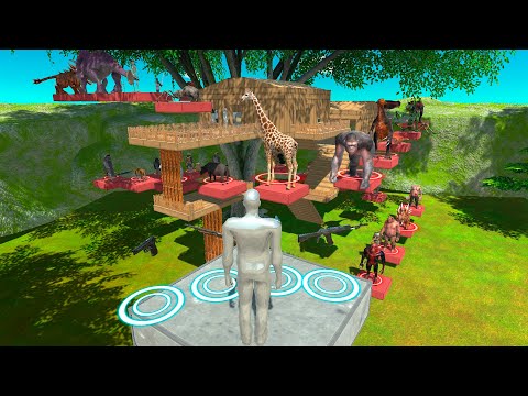 🔥FPS EXTREME PARKOUR ON THE FOREST LAND WITH OBSTACLES ALL UNITS - Animal Revolt Battle Simulator