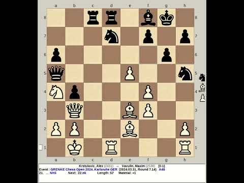 Krstulovic, Alex vs Vavulin, Maxim | Grenke Chess Open 2024, Karlsruhe Germany