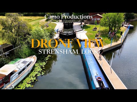 Drone View – Strensham Lock in Action