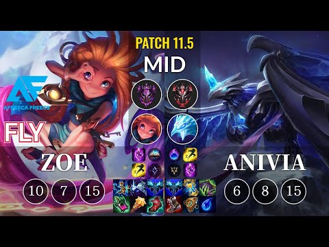 AF Fly Zoe vs Anivia Mid - KR Patch 11.5