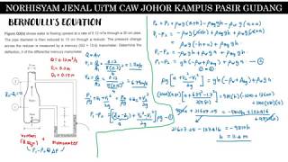 Fluid Dynamics: Bernoulli Equation - Tutorial (Venturi Meter)