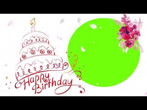 Birthday card green screen