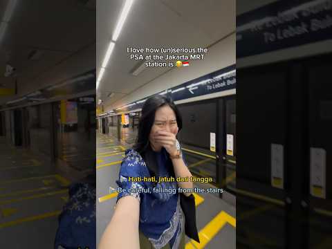 Jakarta’s MRT station’s PSA is so unserious 😏😂🇮🇩 #travel #culture #indonesia