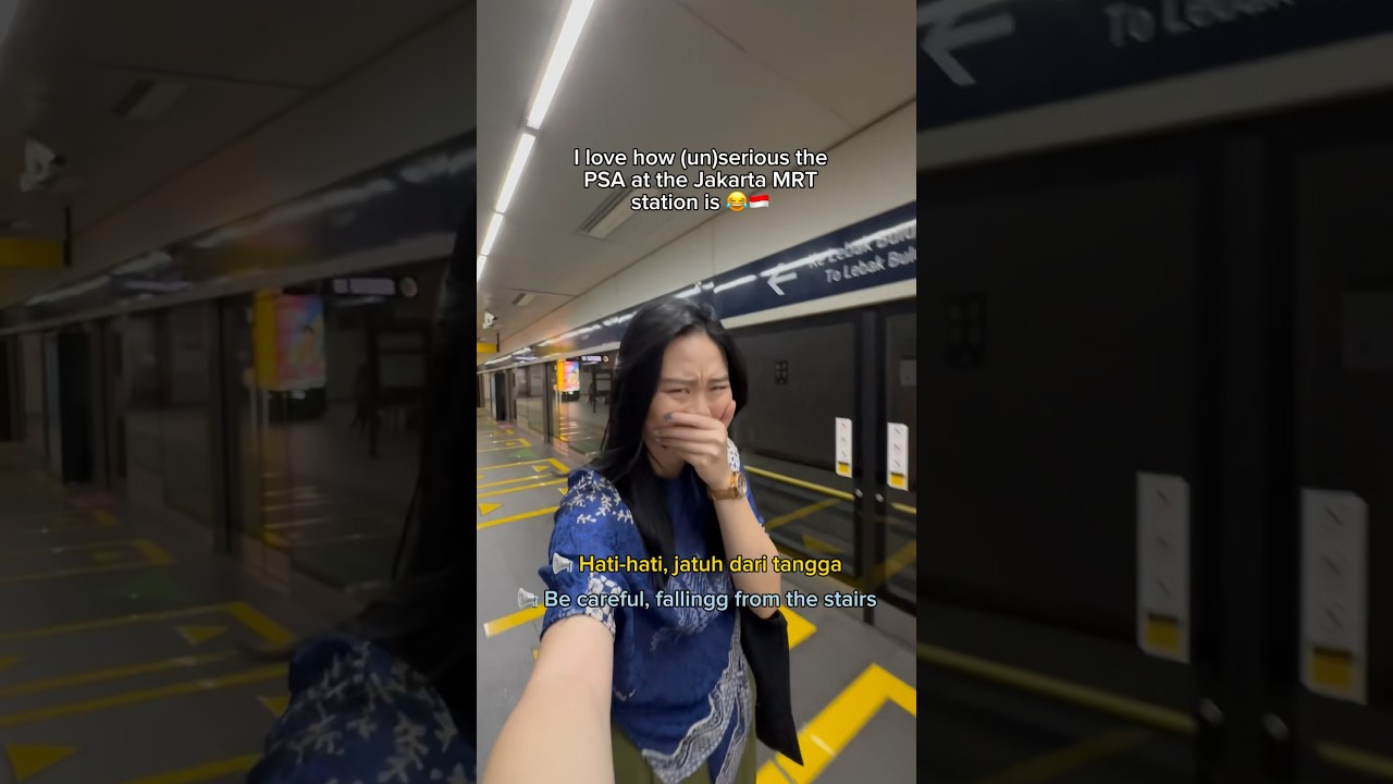 Jakarta’s MRT station’s PSA is so unserious 😏😂🇮🇩 #travel #culture #indonesia