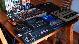 Video thumbnail for Back and Forth (dawless jam using Yamaha QX21, Alesis SR-16, Behringer Crave, and Korg Monologue) by Telantas Changxo