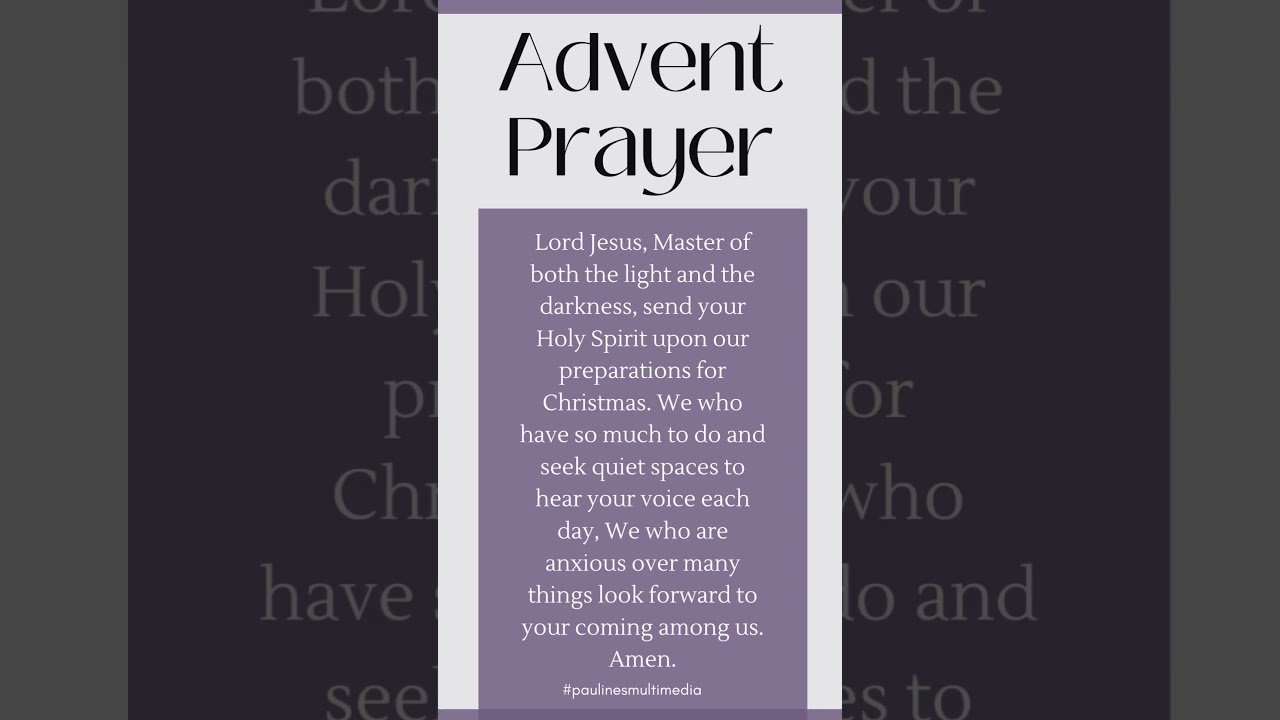 #Advent#Prayer  #Catholic #Paulines