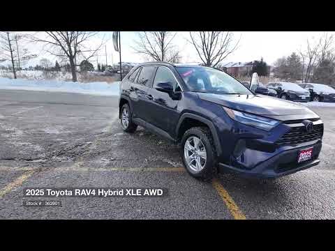 2025 Toyota RAV4 Hybrid XLE AWD in Blue for sale at Aurora Toyota in Aurora, ON