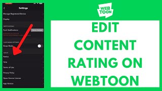 How to Edit Content Rating in WEBTOON (EASY!!)