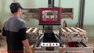 MÁY MỘNG ÂM CNC 4 ĐẦU 2 BÀN WOODMASTER WM-1500-4CNC. Chiếc máy hoàn hảo cho mộng âm số lượng lớn