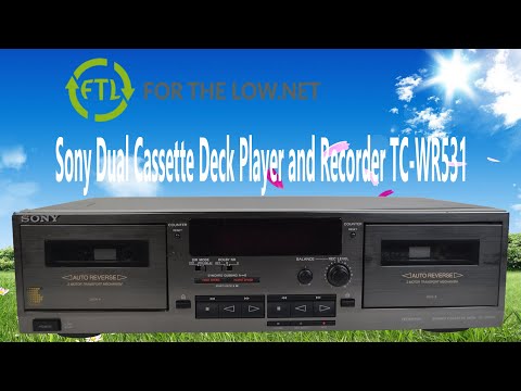 Sony Dual Cassette Deck Player Recorder and High Speed Dubbing Machine TC-WR531 Product Demo