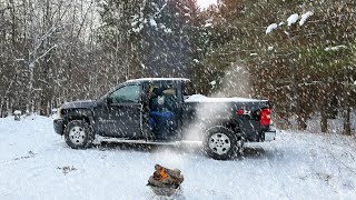 Solo Truck Camping in Snow and Below Zero Temps