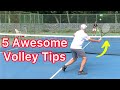 Hit Incredible Forehand And Backhand Volleys With These 5 Awesome Tips (Tennis Technique Explained)