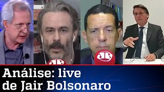 Comentaristas analisam live de Jair Bolsonaro desta quinta-feira
