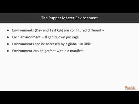 Learn Puppet 6 Using the Environment on the Puppet Master | packtpub com