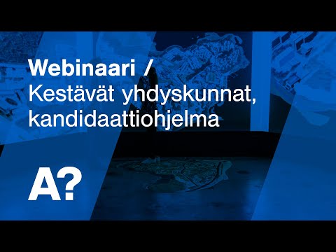 Webinaari | Kestävät yhdyskunnat