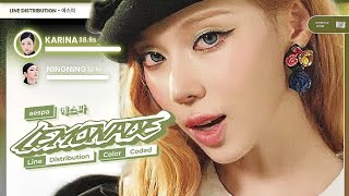 aespa (에스파) - LEMONADE | LINE DISTRIBUTION + Color Coded |
