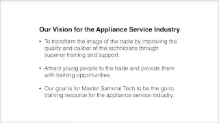 Master Appliance Repair at the Samurai Tech Academy - Old Presentation
