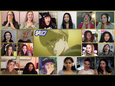 Attack on Titan Season 4 Episode 7 Girls Reaction Mashup |  進撃の巨人