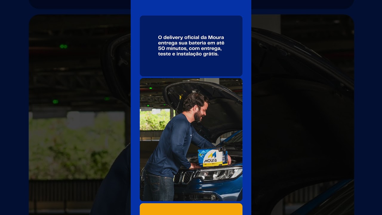 Na hora de trocar a bateria do seu carro, conte com o delivery oficial da Moura.