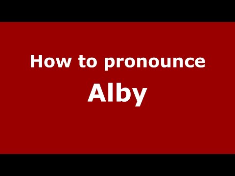 How to pronounce Alby