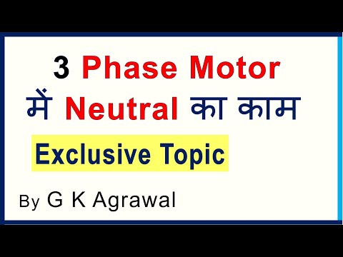 Use & need of Neutral in 3 phase induction motor, in Hindi Video