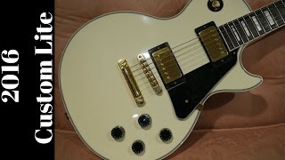 Video thumbnail for 2016 Gibson Les Paul Custom Lite White Demo by The Trogly's Guitar Show