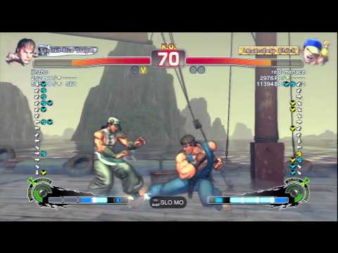 jinzho (Ryu) Vs real-menace (Yun) SSF4 AE Ranked Matches - PSN