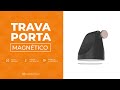 Miniatura vídeo do produto Trava Porta Magnético Branco 40 X 40 X 35mm  ComfortDoor