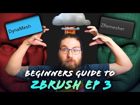The Beginners Guide To ZBRUSH - Episode 3 | Masking, Selection, Zremesher, Dynamesh & Polypaint!