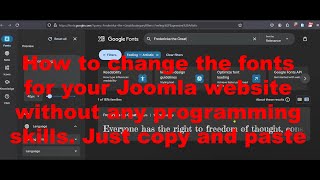 Download lagu How to use Google fonts in a Joomla website without editing the CSS or needing coding skills mp3