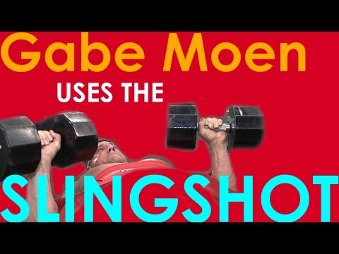 BIG Gabe Moen does some Dumbbell Presses with the Slingshot // MassMuscleTV \\