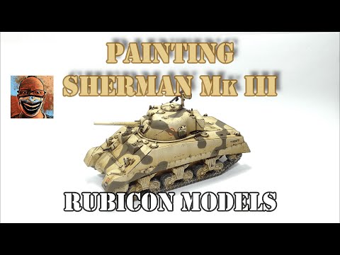 Painting Sherman III. British Desert camo. Rubicon Models. Bolt Action.