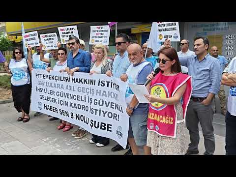 Haber-Sen Adana'da "PTT EMEKÇİLERİ HAKKINI İSTİYOR, İHS'LİLERE GÜVENCE" DEDİ.