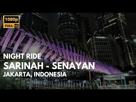 Free Footage No Copyright | Night ride in Jakarta City - Sarinah to Senayan.