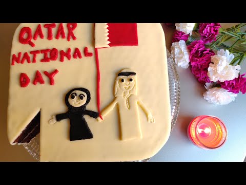 Qatar National Day Cake with Fondant