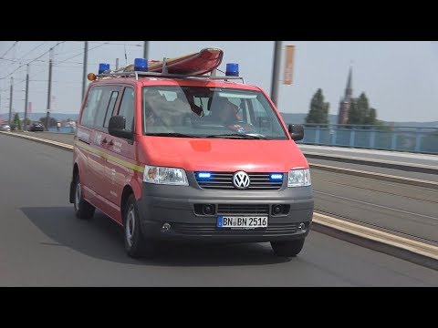 HLF 20 + DLK 23/12 + GW-W + MZB 2 FW 2 + ELW B-Dienst + RW-Schiene FW 1 BF Bonn