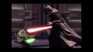 Star Wars: Revenge of the Sith soundtrack- Anakin vs. Obi Wan/Yoda confronts Sidious