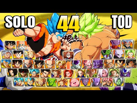 ALL 44 Characters Solo ToD Combo (EZ Mode) - DBFZ!!