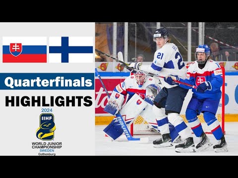 Finland vs. Slovakia Full Highlights | Quarterfinals | 2024 IIHF World Junior (1/2/2023)