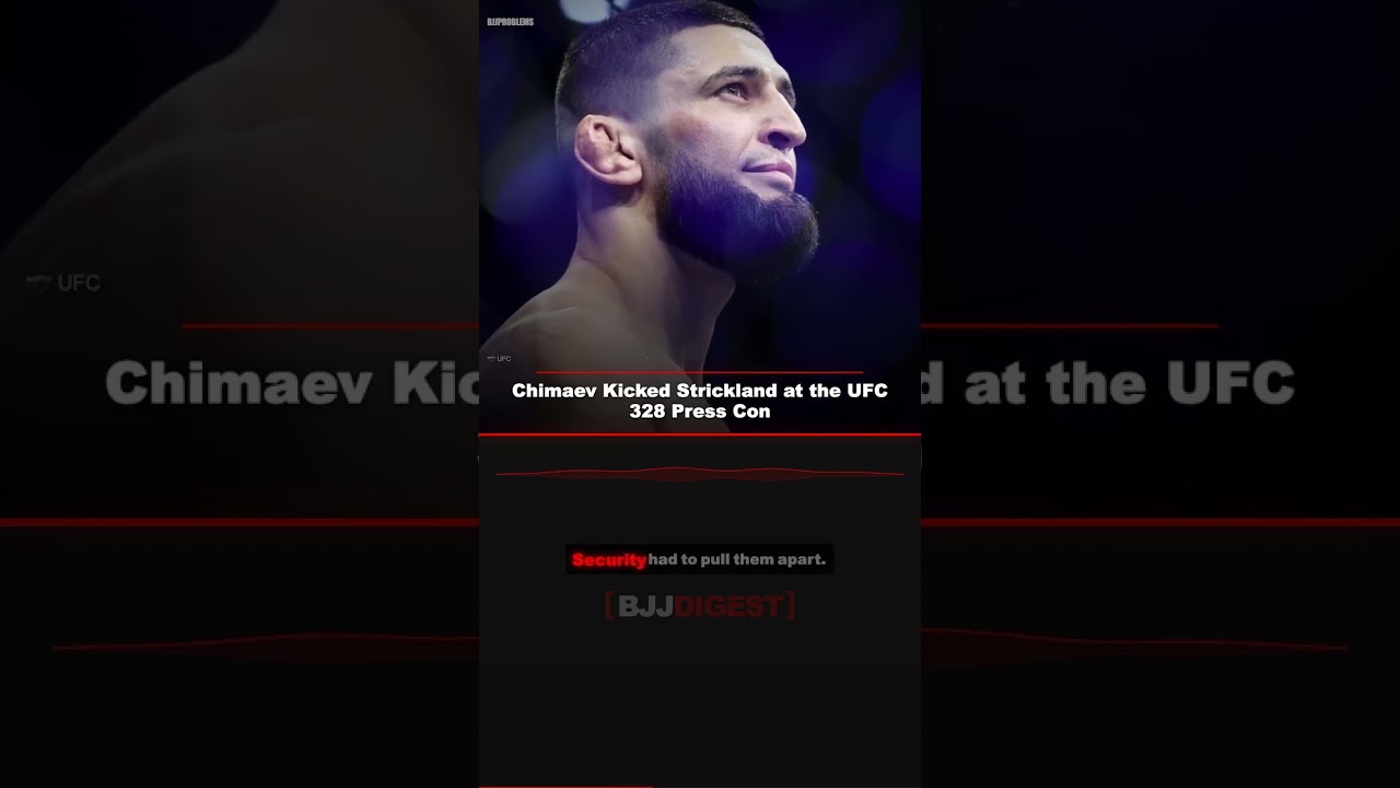 Chimaev Kicked Strickland at the UFC 328 Press Con #Shorts