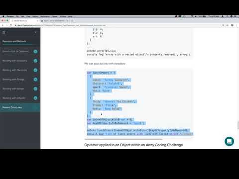 Module 0 Operators And Methods Nested Structures Part 6
