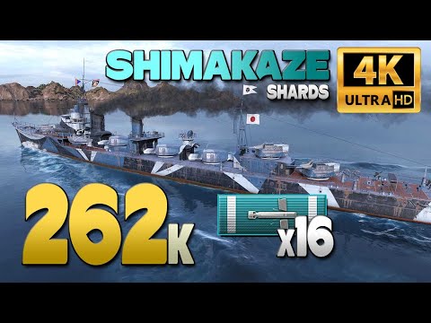 Destroyer Shimakaze on map Shards, 262k damage - World of Warships
