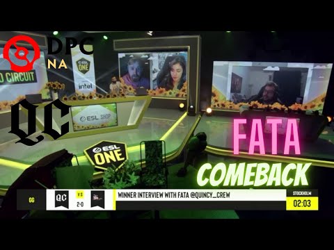 FATA INTERVIEW WINNER AFTER MATCH - Quincy Crew VS 5RATFORCESTAFF - DPC NA 21/22 Tour 3: Division I