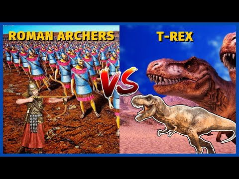 500.000 Roman Archers vs 25.000 T-REX - Ultimate Epic Battle Simulator 2 | UEBS 2