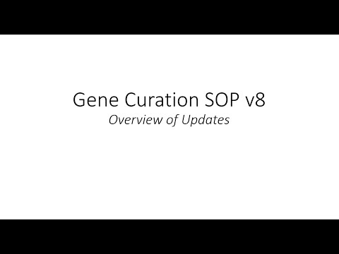 Updates to the ClinGen Gene Curation SOP (version 8)