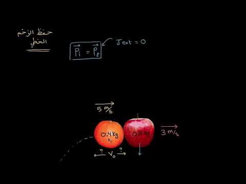 الصف الحادي عشر الفيزياء  التصادمات والزخم الخطي مثال على التصادم