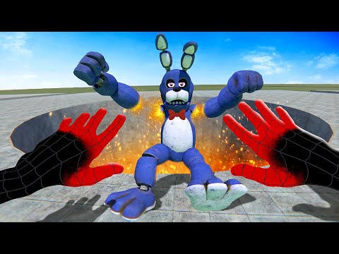Throwing FNAF Animatronics Into The Pit - Bonelab VR Mods