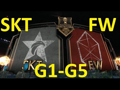 SKT vs FW Game 1-5 Highlights Full Series MSI 2017 Semifinal #1 Knockout Stage