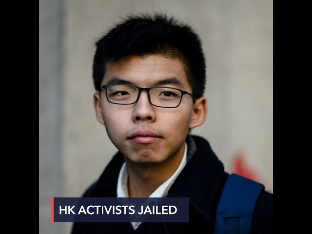 Joshua Wong leads young Hong Kong trio jailed for protests