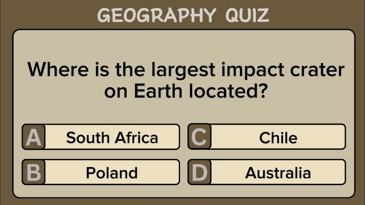 GEOGRAPHY QUIZ || TEST YOUR KNOWLEDGE WITH THIS 20 QUESTION QUIZ!